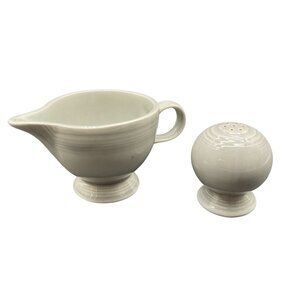 Vintage Fiesta Gray Creamer & Salt Shaker Replacements 3"H